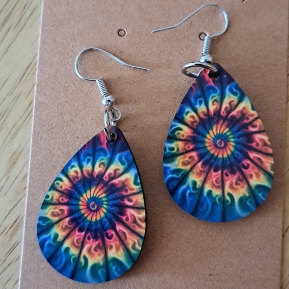 Trendy teardrop earrings - Picture 1 of 9